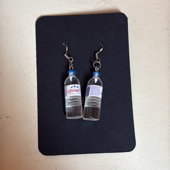 EVIAN water bottle earrings, os - Picture 8 of 9